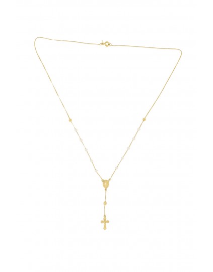 Terço de pérola em ouro 18k - 0026898